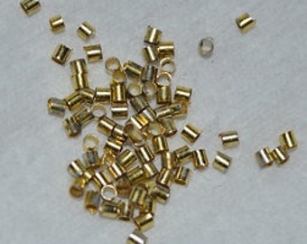 100 - 2x2mm  Gold Plate Crimp Tubes (3014501)