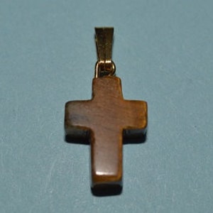 Vintage Mini Tiger Eye Cross Charm/Pendants Lot of 10 1060327A image 1