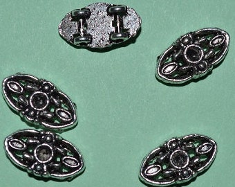 5 - Tibetan Style Silver Double Strand beads (3026038) F202
