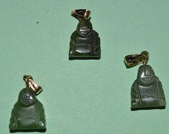 Vintage Jadeite, jade Buddha Charm Pendant (1060152)