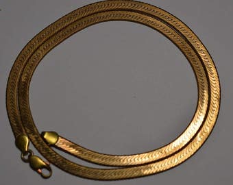 1metre 10mm Copper Herringbone Chain Bracelet  AGB103