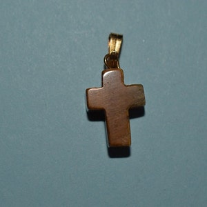 Vintage Mini Tiger Eye Cross Charm/Pendants Lot of 10 1060327A image 2