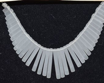 VINTAGE 41 Pc. Frosted Glass Mini Collar - Cleopatra Style (2044051)