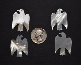 Mother of Pearl Carved Eagle Charm/Pendants (2041579) MOP12-6-03