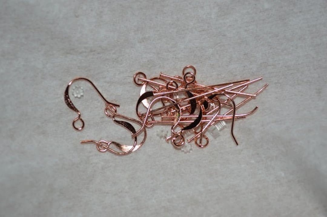 Copper Earring Findings Kit Set Includes Hooks Headpins Etsy