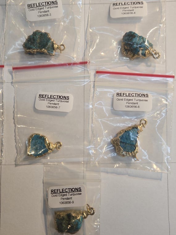 ターコイズ出品 ヴィンテージ ゴールド電気メッキ 金メッキ ターコイズ ペンダント