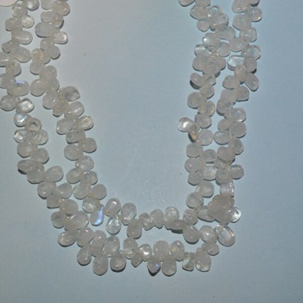 AA Grade Natural Moonstone Briolette Beads,- (2014045)