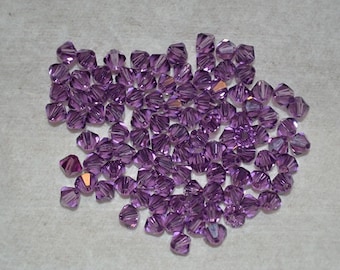 24 - 5mm Echte Swarovski Kristall Perlen - Flieder (H11-3-01)