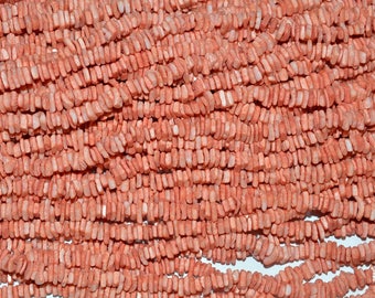 Salmon Color, Salmon Dyed Shell Chip Bead Strands (2030500)