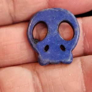Dk. Blauw Magnesiet Alien Flat Head Kralen - 2 stuks (2040192) MG2-1-02