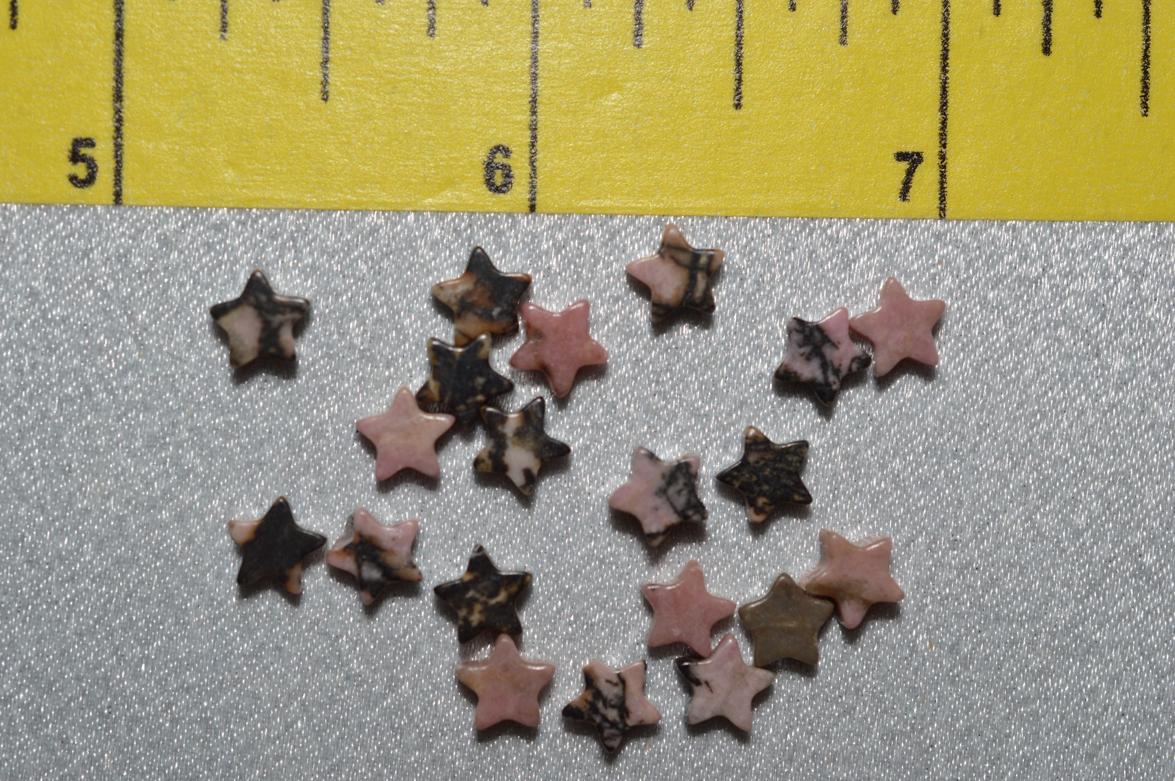 10- 6mm Rhodonite Star Beads (2040228) LSB2-5-03