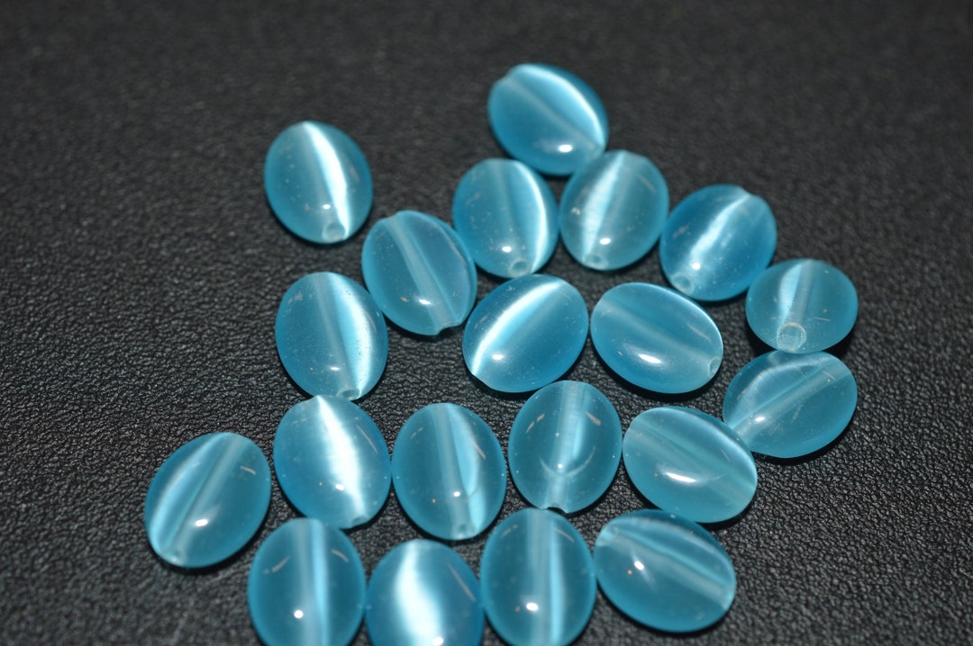 50 Cat's Eye Fber Optc Glass Amethyst 8mm. Smooth Round Beads 2566 - Etsy