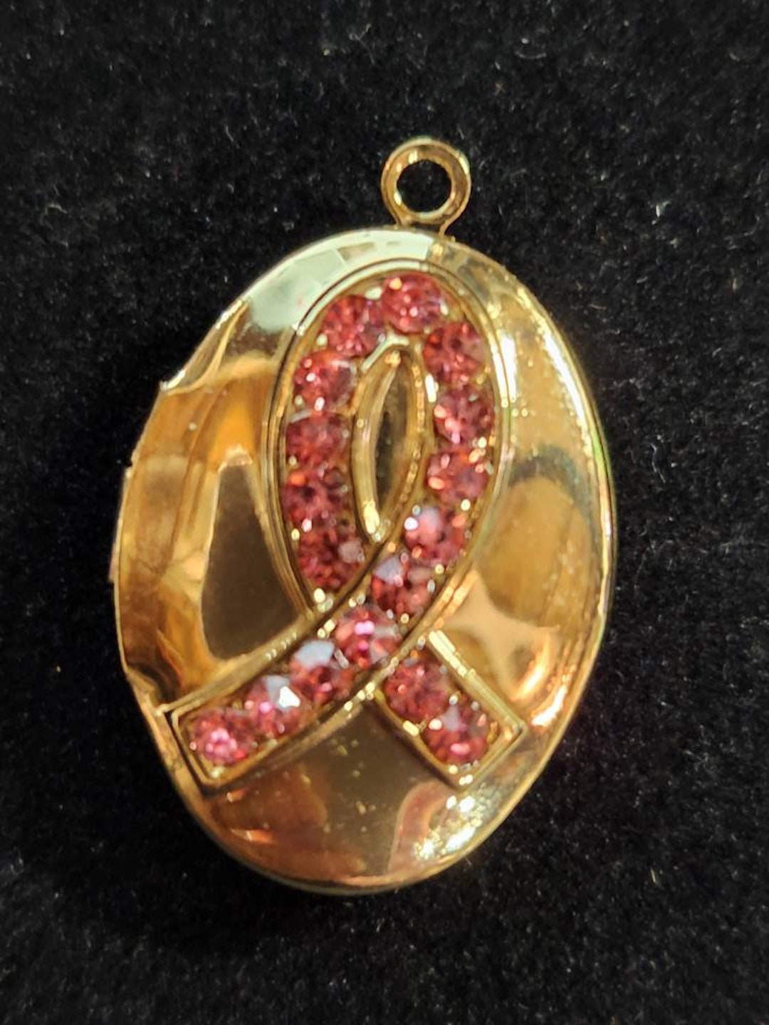 Gold Tone Breast Cancer Locket. 24mm X16mm. (1060644)bayc-gb!-8 - Etsy