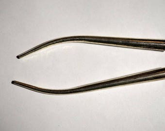 84mm Shiny Silver Plated Curved Cones - 2 PC Lot (3024523)