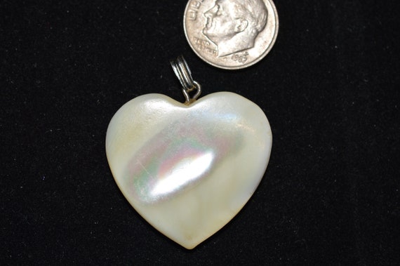 m.o.p heartネックレス Faceted MOP Heart Pendant - Etsy