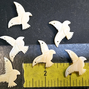 Vintage Melon Shell Eagle Pendants, 2-hole Drilled (1060008)BayE-MS1-1