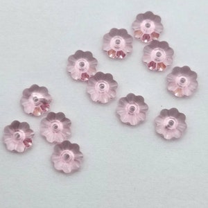 12 - 6mm Genuine Swarovski Crystal 3700 Margarita Flower Beads (BayA)