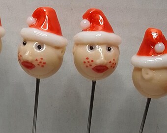 Mrs. Clause Poker, Drink Stirrer, Fruit Pick, Egg Tool, Food Decor, appetizer spike, Plant Decor, 1pc, custom made by CustomPokersAndMore