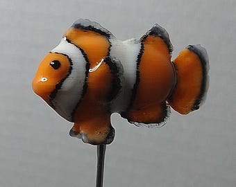 Clown fish Poker, Drink Stirrer, Fruit Pick, Egg Tool, Food Decor, appetizer spike, Plant Decor, 1pc, custom made by CustomPokersAndMore™
