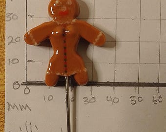GingerBread Woman Poker, Drink Stirrer, Fruit Pick, Egg Tool, Food Decor appetizer spike, Plant Decor 1pc custom made by CustomPokersAndMore