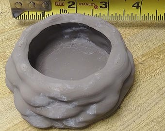 Reptile Feeding Bowl (NO ESCAPE) for mealworms, larvae etc. small, 80mmx30mm, Designed and made by CustomPokersAndMore.com