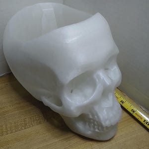 Skull Planter GLOW in the DARK, 5 inch pot size. Other colors available... Custom made by CustomPokersAndMore.com