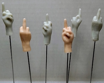Middle Finger Poker, Pipe Poker, Drink Stirrer, Letter Opener, Plant pot Decor., Household Utensil, Choose Your Color CustompokersAndMore
