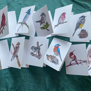 Watercolor Bird Greeting Card 4x5.5 (blank inside)
