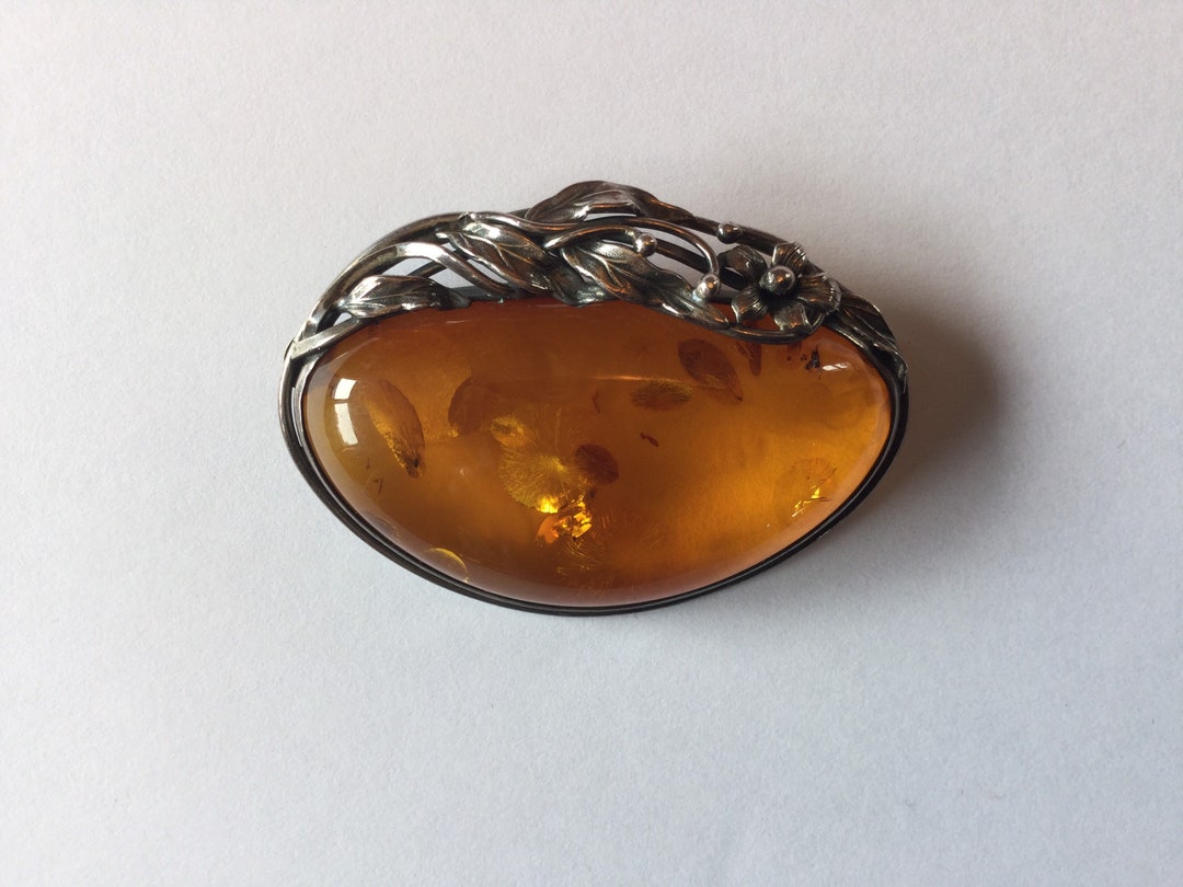Large Baltic Amber Pin - Etsy