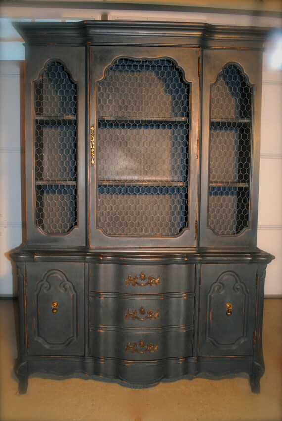 Items similar to Antique Distressed China with Chicken Wire on Etsy