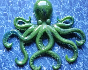 Green and Blue Resin Octopus Figurine