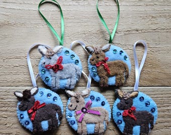 Donkey Ornaments - Sold Individually