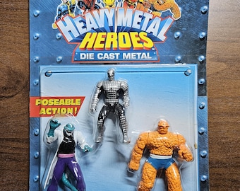 Figura de acción de Heavy Metal Heroes Die Cast 1999, coleccionable vintage, sin abrir
