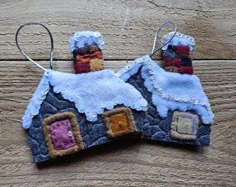 Log Cabin Ornaments - Sold Individually