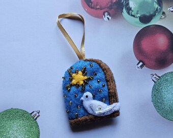 Bird in Window Ornament
