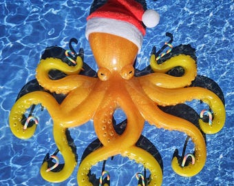 Christmas Resin Octopus Figurine