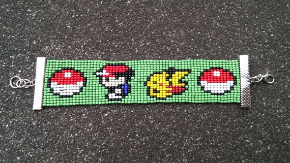 Pokemon Yellow Ash Pikachu Sprite Bracelet
