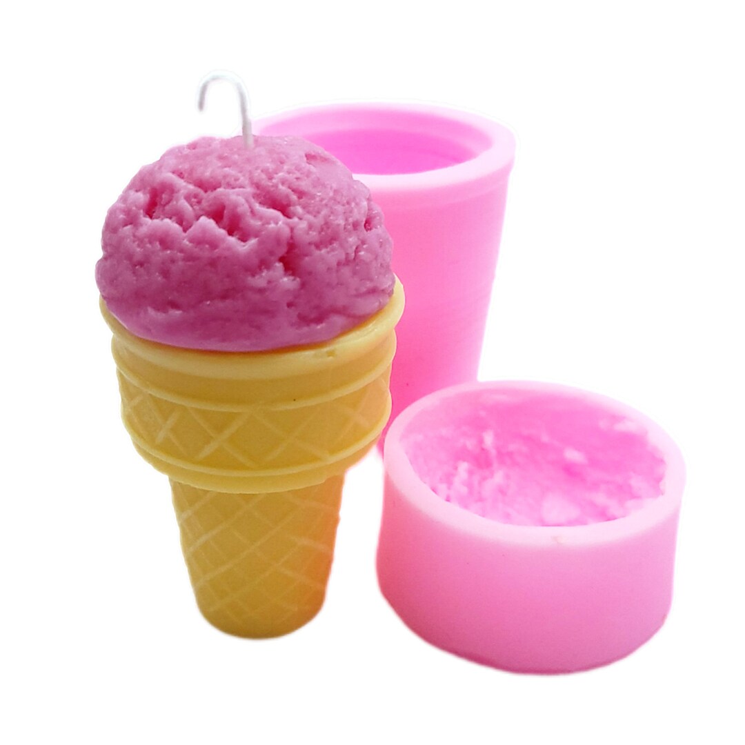 Ice Cream Cone Ice Cream Scoop Bundle Option Wax Mold Resin Mold Soap