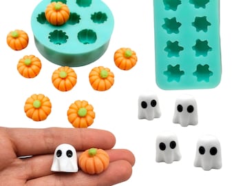 Mini Pumpkin and Ghost Mold for Candle Toppers, Wax Melts, halloween ghost pumpkin, resin pumpkin mold nck2
