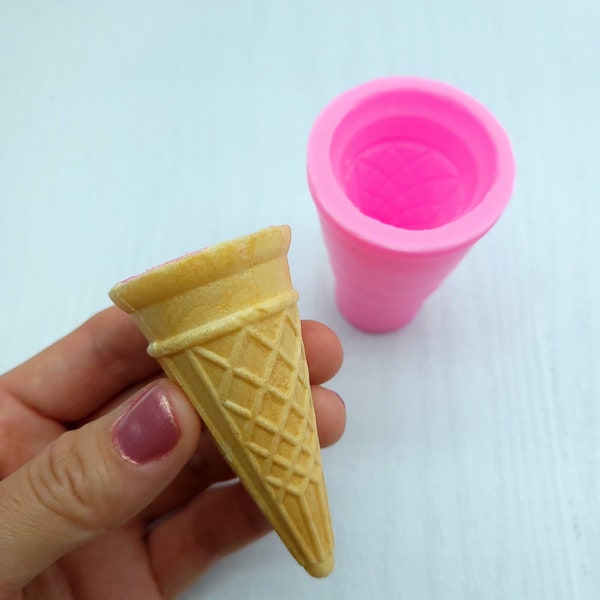 Real Waffle cone mold ice cream cone mold model B Silicone Mold Wax mold Resin mold Soap mold Realistic Flexible mold