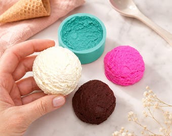 Ice cream scoop cavities Wax mold Resin mold Soap mold Realistic Flexible mold