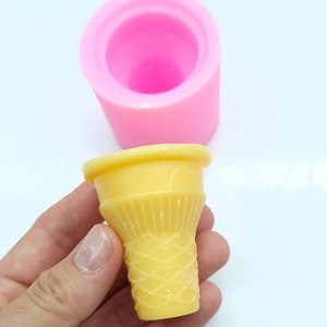 Echte Waffelform Eistüte Silikonform Modell B Silikonform Wachsform Resinform Seifenform Realistisch Flexible Form