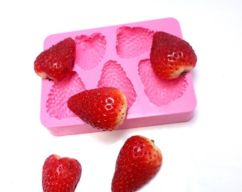 Realistic Strawberry Silicone Mold | Soap, Candle, Resin, Clay Crafting nck2