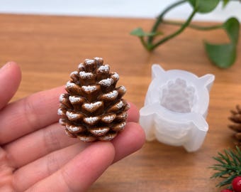 3D Pine Cone Silicone Mold, Christmas Candle Mold, Pinecone Soap Mold, Resin Winter Ornament Craft Mold