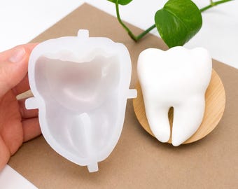 Tooth Silicone Mold, Dental Soap Mold, Molar Mold for Soap & Wax, Dentist Gift, Halloween Cavity Tooth Craft Mold