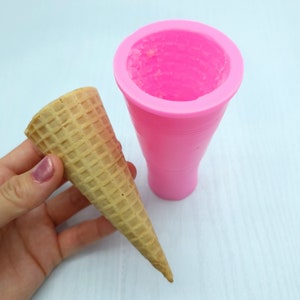 Echte Waffel Form Eistüte Silikonform Modell B Silikonform Wachsform Resinform Seifenform Realistisch Flexible Form
