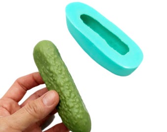 Molde de silicona para pepinillos de 4,2 pulgadas, molde realista de silicona para ceras aromáticas, molde para hacer comida falsa, molde de resina para velas nck2