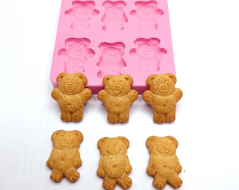 Graham Bears Multi Cavity Silicone Mold for Baking, Soap, Resin, Wax Melts NS092 nck2