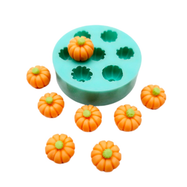 Miniature 3D Pumpkins Halloween Fall Thanksgiving Wax melts Silicone mold Soap molds Halloween pumpkin NS013 image 2