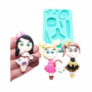 Stampo in silicone multi-progetto per bambole adorabili MS155 per artigianato e decorazioni